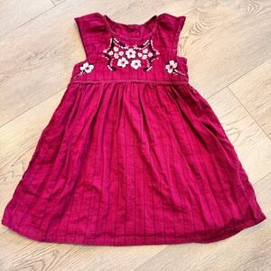 Gymboree Embroidered Dress Floral Sleeveless Casual‎ Party Outfit 3T
